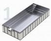 Edelstahlpool - Diamant INOXLine - 600 x 300 x 150 - Skimmer