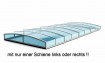 Poolüberdachung SELEKT - 650 x 310 x 64 (LxBxH in cm) - mit Einseitiger Laufschiene - Flach