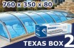 Poolüberdachung - TEXAS BOX 2 - CLEAR - 760 x 350 x 80 cm - 3 Module