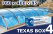 Poolüberdachung - TEXAS BOX 4 - CLEAR - 760 x 400 x 85 cm - 3 Module
