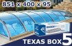 Poolüberdachung - TEXAS BOX 5 - 8mm - 851 x 400 x 95 cm - 4 Module